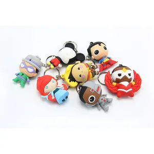 3D Logo Custom Rubber Pvc Keychain 3d Character Keychains Cartoon Anime Pvc Keychain 3d Rubber Key Chains