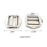 Boucle coulissante réglable en alliage de zinc de 20 mm de la marque JY pour sangle, modèle JY02020118