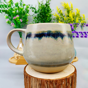 Set Hadiah Keramik Stoneware Reaktif Glaze, Cangkir Teh/Mug Promosi, Peralatan Makan, Mug Kopi 650ml, Gagang Dua Warna, Souvenir - Product Image 3