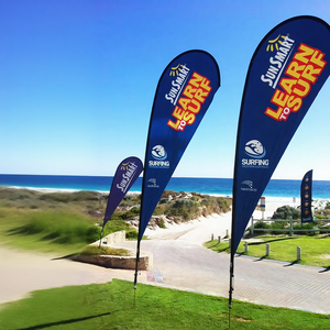 Флаг-пена с логотипом компании, водонепроницаемый, прочный, ветроустойчивый, с P-образным лезвием, из стекловолокна - Product Image 6