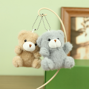 Мягкие игрушки-брелоки в виде милых зайчиков на заказ, плюшевые подвески OEM ODM, пушистые кролики, плюшевые игрушки, мягкие игрушки-медведи для промоакций и подарков - Product Image 5