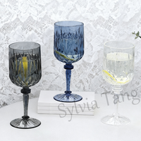 Verres à vin vintage en plastique, verres à boire incassables, verrerie de mariage, gobelets à eau en cristal, flûtes à champagne vintage, ensembles