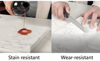 Plans de Travail de Cuisine en Gros en Quartz, Marbre, Granit, Effet Calacatta Blanc Veiné Gris