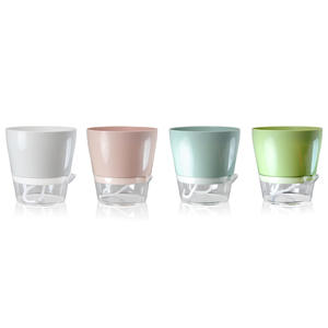 P166 Pot de plantes à arrosage automatique en plastique pour la décoration de pépinière - Product Image 5