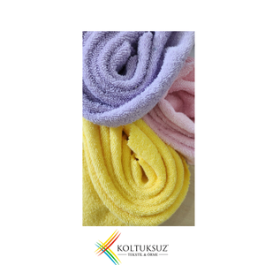 Tissu de serviette en velours tissé 100 % coton 350 g/m² couleur rose - Largeur 155 cm - Tissu en rouleau pour serviettes d'hôtel de luxe - Vente en gros - Product Image 1