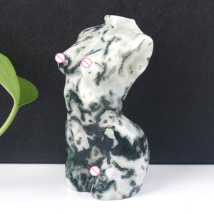 Natural Healing Gemstone Rose Quartz Polished Crystal Nude Woman Body Torso Statue - Product Image 3