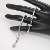 Bracelet tubulaire enveloppant en acier inoxydable, durable et inaltérable, pour homme, usage quotidien, bijoux de poignet à superposer, articles en gros