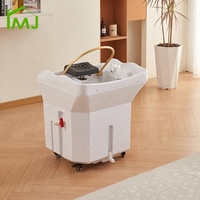 Lit de lavage de cheveux portable pour salon, équipement de spa capillaire, fauteuil de shampoing mobile avec bac