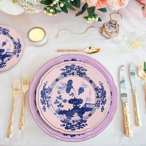 Piatto da Cena in Ceramica Collezione Designer Floreale Vintage Classico Europeo Rosa, Stoviglie per Matrimonio - Product Image 6