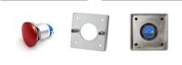 Control DE ACCESO metálico montado empotrado en Panel de acero inoxidable con botón de liberación de puerta de salida con luz Led