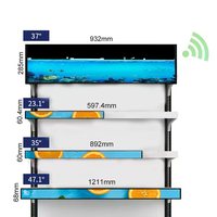 Écran d'affichage LCD ultra large étiré, écran tactile, bande de panneau de bordure de tablette de magasin de détail, écran publicitaire