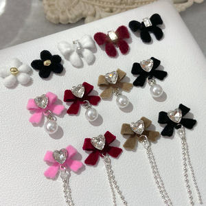 معدن فاخر بلينغ للخردة غير المرغوب فيها سحر شعار العلامة التجارية الديكور سحر مع حجر الراين DIY الملحقات الحرف اليدوية - Product Image 5