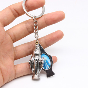 Llavero 3D de la Virgen María, Colgante de Metal de Aleación de Zinc, Regalo Religioso, Joyería Hecha a Mano - Product Image 4