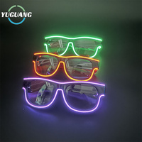 Lunettes de Noël amusantes sans fil rechargeables EL pour la fête de la Saint-Valentin, du Ramadan et de la fête des pères.