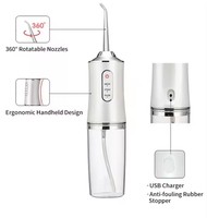 4 en 1 Irrigateur buccal portable USB, jet d'eau dentaire, outils de nettoyage des dents, buses de nettoyage buccal, agents de nettoyage buccal, 1 an