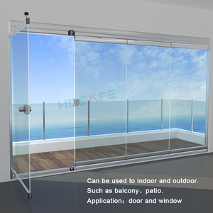 HDSAFE-marco de aluminio para balcón, <span class=keywords><strong>puerta</strong></span> corredera de vidrio, sistema de puertas plegables de vidrio para <span class=keywords><strong>terraza</strong></span>, balcón, acordeón de vidrio de aluminio - Product Image 2