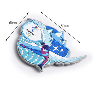 Customized PVC Gift Tourist Souvenir <b>Skating</b> Winter Olympics Fridge Magnet - Product Image 5