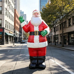 Modèle <span class=keywords><strong>gonflable</strong></span> réaliste géant de Père Noël sur mesure de 4 m pour la décoration de fêtes de Noël/jardins/centres commerciaux/événements - Product Image 5