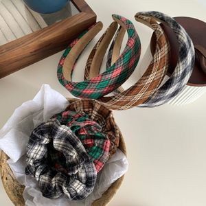 Diadema Retro Versátil a Cuadros de Ala Ancha para Mujer, Estilo Preppy, Dulce y Elegante, para Frente Alto, de Tela, para Boda - Product Image 4