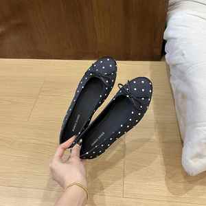 Nuevas Sandalias de Tacón Abierto con Diseño de Lunares, Estilo Francés, Punta Redonda, Lazo y Suela Suave, Tipo Mary Jane para Mujer - Product Image 5