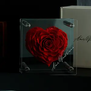 Giant Forever Rose in Glass Dome Preserved Flower Box preserved flowers for valentines mother s day wedding gift
