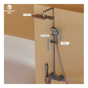 Sistema Brassr con Display LED Digitale, Rubinetti per Bagno <span class=keywords><strong>e</strong></span> Doccia con Tasti Stile Pianoforte, Set Doccia per Bagno - Product Image 1