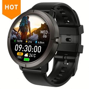 YiQungo DM76 GPS <b>Smart</b> Watch 1.32Inch AMOLED Display 5 ATM Waterproof Fitness Tracker Heart Rate Blood Pressure Monitor Compass - Product Image 1