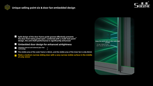 Quạt khung mới thiết kế kín gió kín nước quạt lớn cách âm thuận tiện lắp đặt hẹp xuất hiện cửa sổ trượt - Product Image 3