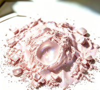 Poudre de Pigment Effet Aluminium Holographique Iridescent Rose Bébé Arc-en-ciel, Taille des Particules 5-100µm, Durée de Vie 36 Mois