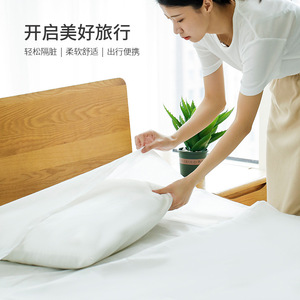 FaSoLa Travel Disposable Breathable Fitted Sheet White 1.5m Hotel Mattress Protector Non-woven Full Coverage - Product Image 3