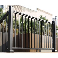Rampe d'escalier en aluminium avec revêtement en poudre, balustrade pour escalier extérieur et intérieur