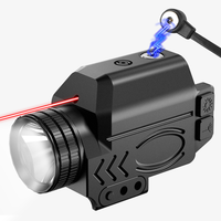 Lampe tactique lumineuse rechargeable magnétique à faisceau lumineux 1000 lumens lampe de poche tactique avec combo de visée laser à faisceau vert rouge Ir bleu