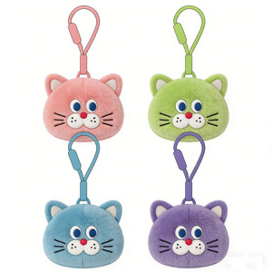 Carino cartone animato farcito peluche borsa per gatto giocattolo all'ingrosso custom sacchetto di peluche farcito borsa portachiavi - Product Image 2