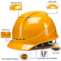 Casque de sécurité industriel de style européen en ABS, respirant, pour la construction, l'exploitation minière, protection contre les impacts et la pénétration