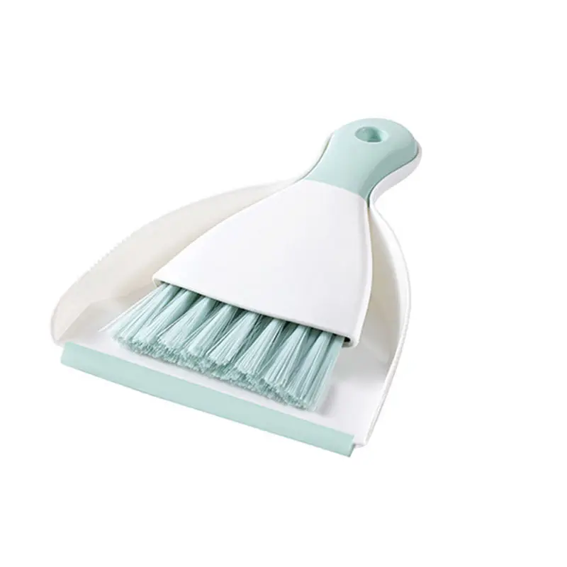Small Broom Dustpan with Rubber Edge for Table Desk Keyboard Pet Nest Mini Cleaning Brush and Dustpan Set