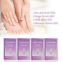 Kit de pédicure de luxe 4 en 1 Kit de pédicure manucure et pédicure professionnel Fournisseur d'ongles Produits de spa pour les pieds Boîte Pedi Ensemble de pédicure 4 étapes