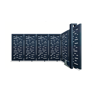 <span class=keywords><strong>Portail</strong></span> <span class=keywords><strong>coulissant</strong></span> de sécurité extérieur en métal découpé au <span class=keywords><strong>laser</strong></span>, en alliage d'aluminium, avec suspension - Product Image 6