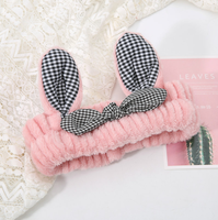 Bando Yoga mikrofiber Spa, ikat rambut kualitas tinggi dapat disesuaikan desain baru ikat rambut Makeup wajah Logo bordir manis lucu