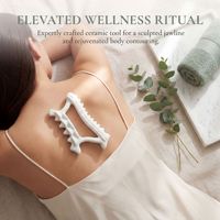 Planche de massage Gua Sha en céramique pour le visage, bâton de pression des points d'acupuncture, masseur pour le cuir chevelu, peigne de massage