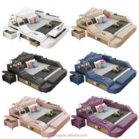Offres Spéciales : Lit Intelligent de Luxe, Mobilier de Chambre à Coucher, Lit King Size, Lits de Mariage Élégants, Lit Multifonctionnel avec Musique et Massage