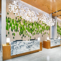 Décoration personnalisée du hall d'hôtel, lustre en feuille de lotus, salle de banquet, lustre moderne en verre LED pour hôtel