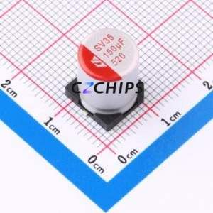 SV151M350G12R7R1Z00ZZ ตัวเก็บประจุแบบแข็ง SMD, D10xL12.7 มม. ( ความจุ: 150uF ) ( ความแม่นยำ: 20% แรงดันไฟฟ้า: 35V ) - Product Image 1