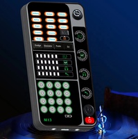 Nouveau Changeur de Voix M13 Carte de Voix Live Microphone Portable Changeur de Voix avec Port BT 3.5MM Contrôleur DJ