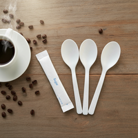 Ensemble de couverts jetables biodégradables CPLA Greenday personnalisables – Cuillères à café et à thé, agitateurs pour fêtes et événements culinaires