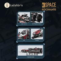 Modèle de vaisseau spatial BaKa 33906 Wars Rocinante, fusée spatiale, briques, décoration de bureau, cadeaux pour enfants, ensembles de blocs de construction