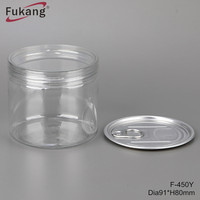 Bocaux en plastique PET transparent sans BPA couvercles à vis noirs conteneurs vides rechargeables pour soins de la peau crème pour les yeux cosmétiques aliments jouets