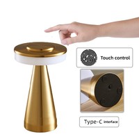 Lampe de table de bar moderne capteur tactile batterie LED rechargeable sans fil veilleuses à intensité variable pour restaurant café chambre décor