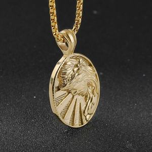 Accessoires de pendentif en acier inoxydable pour hommes et femmes, collier tendance rétro avec portrait de la Vierge Marie de haute qualité - Product Image 3