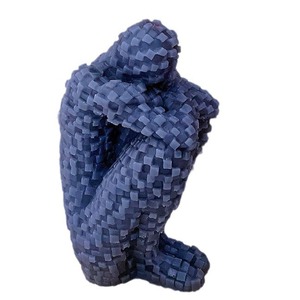 Vela aromática de cera de soja con diseño de mosaico, vela decorativa creativa para decoración del hogar - Product Image 4