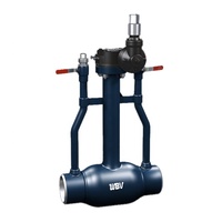 Vanne à boisseau sphérique entièrement soudée à double purge intégrée Q361HF-16/25C CF8, peinture anticorrosion bipolaire pour turbine